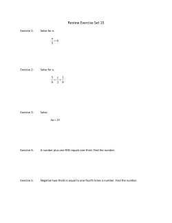 Review Exercise Set 15