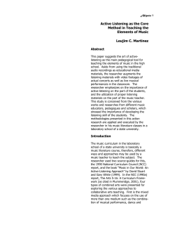 Active Listening as the Core Method in Teaching the Elements of