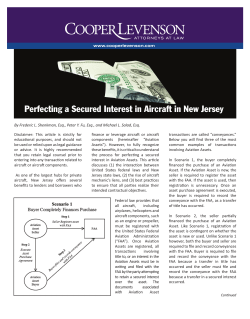Perfecting a Secured Interest in Aircraft in New Jersey