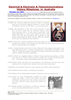 History EE MILESTONES