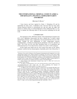 The International Criminal Court in Africa