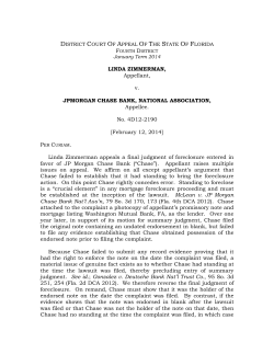Zimmerman v. JPMorgan Chase Bank - Fourth District Court of Appeal