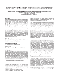 Solar Radiation Awareness with Smartphones