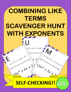 combining like terms scavenger hunt