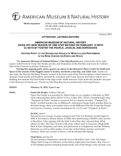 Feb 15 alert - American Museum of Natural History