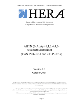 AHTN (6-Acetyl-1,1,2,4,4,7- hexamethyltetraline)