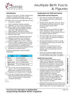 Points to Consider - Multiple Births Canada