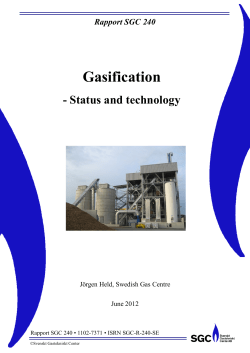 Gasification - Svenskt Gastekniskt Center AB