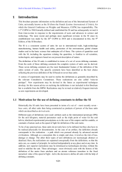 on the redefinition of certain base units of the international system of