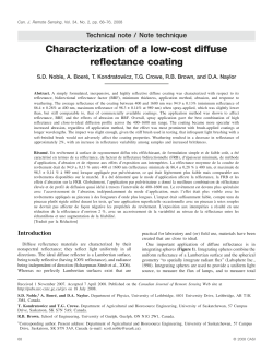 Characterization of a low-cost diffuse reflectance coating