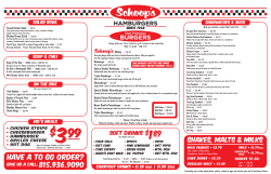 Schoops Lunch Menu 030311