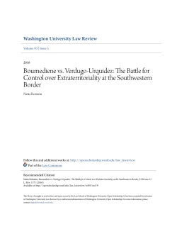 Boumediene vs. Verdugo-Urquidez: The Battle for Control over