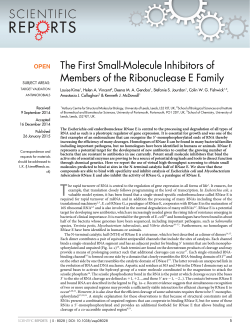 The First Small-Molecule Inhibitors