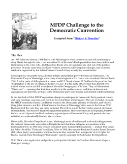 MFDP Challenge to the Democratic Convention