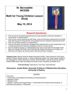 St. Bernadette WCDSB Math for Young Children