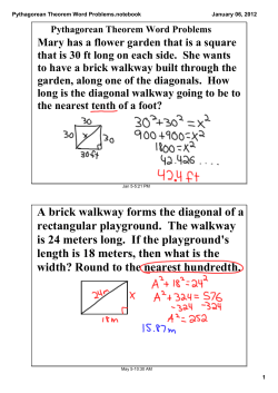 Pythagorean Theorem Word Problems.notebook