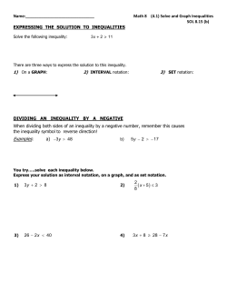 Solve and Graph Inequalities SOL 8.15 (b)