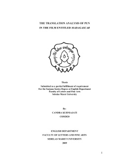 the translation analysis of pun in the film entitled madagascar