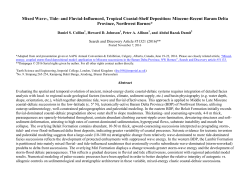 and Fluvial-Influenced, Tropical Coastal