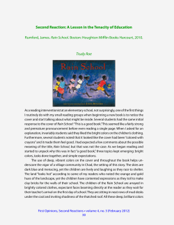 Second Reaction: A Lesson in the Tenacity of Education