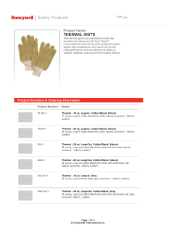 thermal knits - Honeywell Safety Products