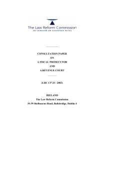 Consultation Paper on a Fiscal Prosecutor and a Revenue Court