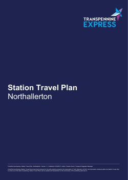 Station Travel Plan Northallerton