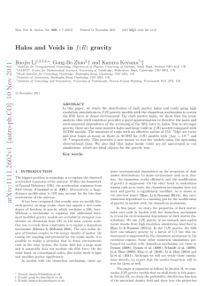 Halos and Voids in f (R) Gravity