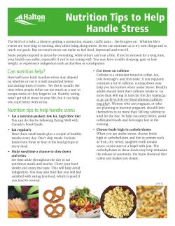 Nutrition Tips to Help Handle Stress