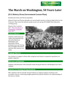 The March on Washington, 50 Years Later