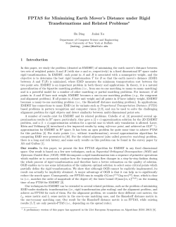 FPTAS for Minimizing Earth Mover`s Distance under Rigid