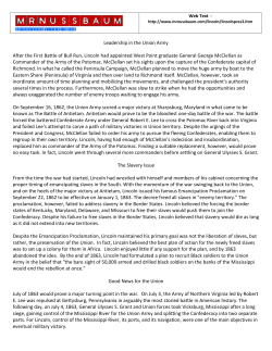 Leadership in the Union Army After the First Battle