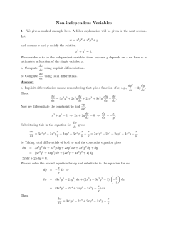 Non-independent Variables