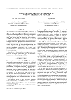 Kernel non-negative matrix factorization without the pre