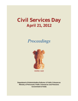Proceedings of Civil Services Day 2012