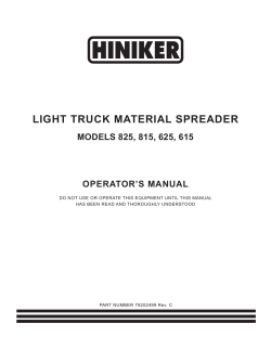 LIGHT TRUCK MATERIAL SPREADER