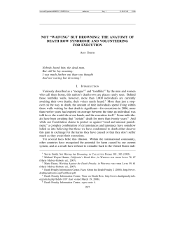 not &ldquo;waiving&rdquo; but drowning: the anatomy of death row syndrome and