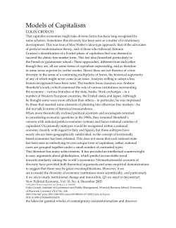 Models of Capitalism - Cadmus, EUI Research Repository