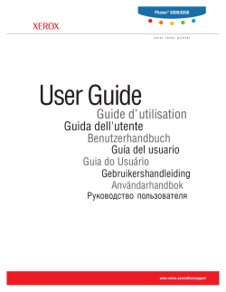 Phaser&reg; 6300/6350 Color Laser Printer User Guide