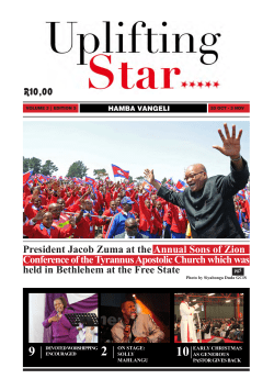 President Jacob Zuma at the Annual Sons of Zion Conference of the