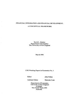 FINANCIAL INTEGRATION AND FINANCIAL DEVELOPMENT: A