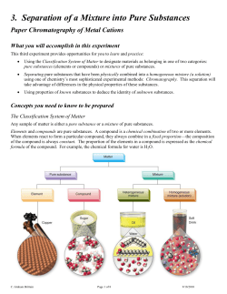 3. Separation of a Mixture into Pure Substances