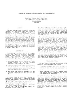 Evaluating Importance: A Step Towards Text Summarization