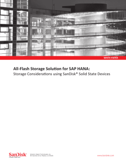 All-Flash Storage Solution for SAP HANA