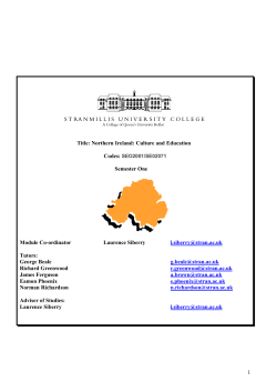 SEO2001 - Stranmillis University College