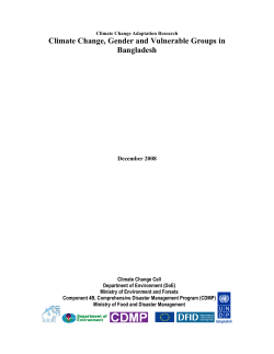 CCC, 2009. Climate Change, Gender and Vulnerable Groups in