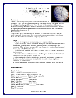 BioPoem strategy