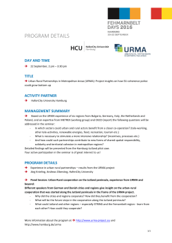 Meeting Notice - HafenCity Universit&auml;t Hamburg