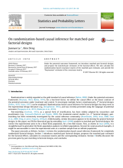 On randomization-based causal inference for matched