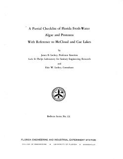 A Partial Checklist of Florida Fresh